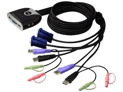 2 Port USB Cable KVM Switch