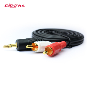 DIPO 3.5mm to 2 RCA Analog Audio Red and White gold Cables 1/30m